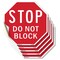 Signmission Stop Do Not Block, 4 inch X 4 inch, Vinyl Decal, 5PK OC-D-5PACK-4-206 - alternate 1