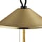 Homeroots 20" Black and Gold Metal Two Light Candlestick LED Table Lamp With Brass Cone Shade 524637 - alternate 6