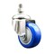 Service Caster 3 Inch 316SS Blue Polyurethane Wheel Swivel 10mm Threaded Stem Caster SCC SCC-SS316TS20S314-PPUB-BLUE-M1015 - alternate 1