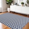 Homeroots 4' X 6' Navy Blue And Ivory Geometric Indoor Outdoor Area Rug 554808 - alternate 8