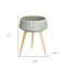 Homeroots Gray Cement And Wood 81 Ounce Round Distressed Pot Planter With Stand 517964 - alternate 5
