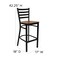 Flash Furniture Restaurant Stool, Ladder Back, Chy Seat XU-DG697BLAD-BAR-CHYW-GG - alternate 8