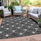 Homeroots 5' X 8' Black Gray And Ivory Geometric Washable Indoor Outdoor Area Rug 594684 - alternate 8
