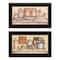 Homeroots Set Of Two My Happy Place 2 Black Framed Print Wall Art, 2PK 406177 - alternate 1