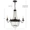 Jonathan Y Nova 5-Light 21.5 in. Acrylic Beaded LED Chandelier, Bronze/Clear JYL9003A - alternate 8