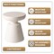Leisuremod Isle 17 in Round Fiberstone Bowl Side Table, Pedestal Base, Fully Assembled IST17CR - alternate 5