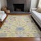 Homeroots 3' X 5' Yellow Lavender And Denim Blue Floral Washable Indoor Outdoor Area Rug 605343 - alternate 9