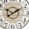 Homeroots 24" Circle Black and White Wood Analog Wall Clock 399182 - alternate 4