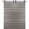 Sartodoors Sturdy Double Barn Door with Hardware, Planum 0015 Ginger Ash and Aluminum Strips, 13FT Rail Hanger PLANUM0015DB-S-GA-36 x 96 (2* 18x96) - alternate 1