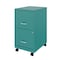 Space Solutions 14.25 in W 2 Drawer Mobile Vertical File Cabinet, Teal 24408 - alternate 10