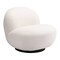 Homeroots 30" Cream And Black Faux Shearling And Upholstered Slipper Chair 556453 - alternate 1