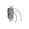 Leviton Leaded Dup Rec HG 15A 125V Self-Gr Gry 8200-CGY - alternate 3