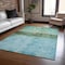 Homeroots 3' X 5' Teal Blue And Gold Abstract Washable Indoor Outdoor Area Rug 618631 - alternate 7