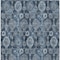 Homeroots 9' X 12' Navy Blue And Denim Blue Damask Washable Indoor Outdoor Area Rug 588188 - alternate 8