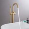 Kibi Circular Floor Mount Tub Filler, Hand Shower - Brushed Brass KTF301BB - alternate 9