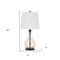 Homeroots 28" Clear Metal Table Lamp With White Empire Shade 524721 - alternate 3