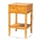 Bali & Pari Ghina Modern and Contemporary Natural Light Mappa Real Burl Wood 1-Drawer Nightstand 249-13920-ZORO - alternate 7
