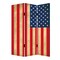 Homeroots 72" Red White And Blue American Flag Reversible Canvas Folding Three Panel Room Divider 277089 - alternate 6