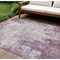Homeroots 8' X 10' Plum And Ivory Abstract Washable Indoor Outdoor Area Rug 612361 - alternate 1
