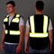 Protectx Hi-Vis Solid Safety Vests, 6 Pockets, Zip Front, Reflective Tape, Black, 3PK SV-120SS4-BKBK03-M - alternate 4