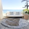 Homeroots 8' Chocolate Gray And Charcoal Round Abstract Washable Indoor Outdoor Area Rug 587580 - alternate 5