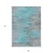 Homeroots 9' X 12' Teal Blue Charcoal And Gray Abstract Washable Indoor Outdoor Area Rug 587186 - alternate 5