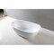 Kingston Brass 72" Acrylic Oval Single Slipper Freestanding Tub with Drain, Glossy White VTRS723228 - alternate 3
