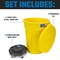 Magnum Tool Yellow 55 Gallon Trash Can Set (Trash Can, Quiet Dolly, and Reinforced Lid) (5 Set) CMTC-CLD0-55Y05 - alternate 9
