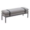 Homeroots 48in Gray and Black Fabric Upholstered Bench 668847 - alternate 5
