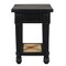 Homeroots 20" Black And Natural Solid Wood And Cane Square End Table With Shelf 571189 - alternate 6