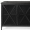 Homeroots 16in Black Iron Sideboard with Four Glass Doors 380242 - alternate 4