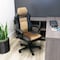 Elama High Back Adjustable Faux Leather Office Chair in Black and Brown ELM-F-003 - alternate 6