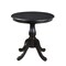 Homeroots 30" Black Rounded Solid Manufactured Wood And Solid Wood Pedestal Base Dining Table 517748 - alternate 1