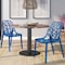 Leisuremod Cornelia Modern Stackable Dining Chair with Cut-Out Tree Design, Transparent Blue, 2PK C18TBU2 - alternate 7