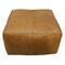 Homeroots 22" Tan Genuine Leather Pouf Ottoman 605989 - alternate 4