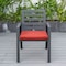 Leisuremod Chelsea Modern Patio Dining Armchair in Aluminum with Removable Cushions, Cherry Red, 2PK CC20BL-CHR2 - alternate 8