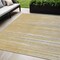 Homeroots 5' X 8' Gold Gray And Ivory Striped Washable Indoor Outdoor Area Rug 597242 - alternate 1