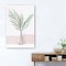 Homeroots Pretty Green Foliage Pink Unframed Print Wall Art 398976 - alternate 1