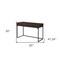 Homeroots 47" Brown and Black Wood and Metal Computer Desk With Two Drawers 516428 - alternate 4