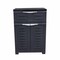 Homeroots 24in Charcoal Plastic Accent Cabinet With Two Doors And One Drawer 668937 - alternate 1