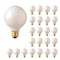 Bulbrite 40W Dimmable Incandescent G25 Light Bulbs, Standard E26 Screw Base, White Glass, 24PK 861022 - alternate 1