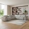Homeroots Light Gray Italian Leather Power Reclining U Shaped Six Piece Corner Sectional With Console 476589 - alternate 6