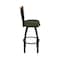 Holland Bar Stool Co Eleanor 36in Swivel Extra Tall Bar Stool, Black Wrinkle Finish, Medium Back and Canter Pine Seat 880 - alternate 7