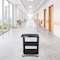 Luxor Utility Cart with Lipped Plastic Shelves, Polyethylene, 400 lb Load Capacity, 3 Shelves, 24 in L HE34-B - alternate 12