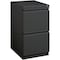 Lorell 15" W 2 Drawer Ff Mobile Pedestal FileLetter20", Charcoal, Letter LLR66910 - alternate 1