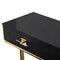 Homeroots 47" Black And Gold Stainless Steel Coffee Table With Two Drawers 543862 - alternate 7