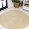 Jonathan Y Zara Braided Coastal Cottage Round Jute Ivory 4 ft Round Area Rug RNF116E-4R - alternate 1