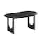 Homeroots 67" Black Solid Wood Sled Base Oval Dining Table 712224 - alternate 1
