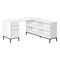 Homeroots 60" White and Black L Shape Computer Desk With Three Drawers 489931 - alternate 3