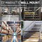 Us Weight Magnetic Wall Mount Retractable Belt Barrier, 33 ft., Chevron U2504CYB - alternate 5
